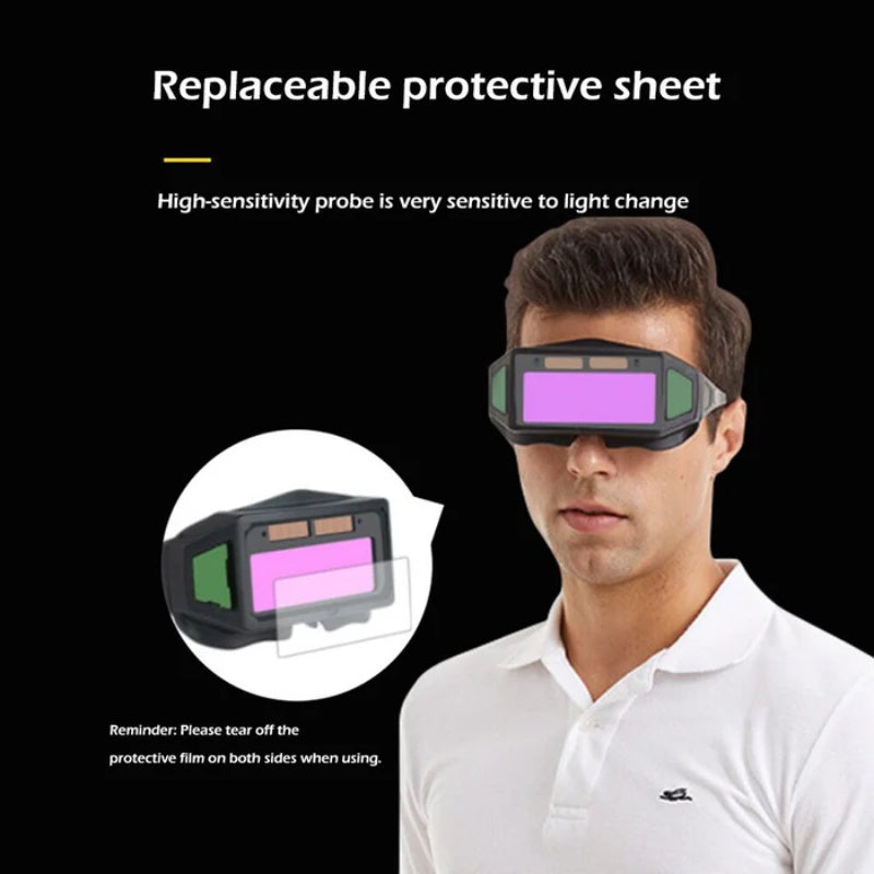 🔥50 % Rabatt🔥🛡️ Automatik-Schweißbrille für Heimwerker, Schutzstufe DIN 9–13 – automatisch verdunkelnd, UV-/IR-Schutz nach EN 169, auch für Brillenträger geeignet