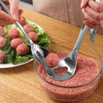 🥳💞 Über 82.000 Stück verkauft!🍡Abtropflöffel für Fleischbällchen | Sauberes Servieren ohne Kleckern, auch für Eis & Melone 🍨🍉