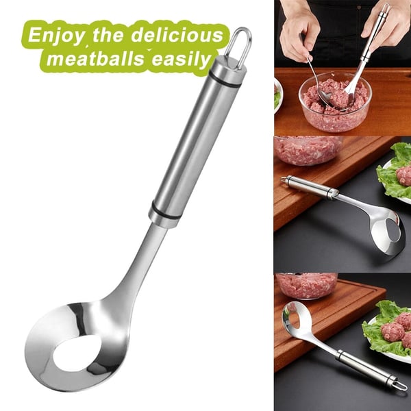 🥳💞 Über 82.000 Stück verkauft!🍡Abtropflöffel für Fleischbällchen | Sauberes Servieren ohne Kleckern, auch für Eis & Melone 🍨🍉