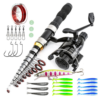 🚨⌛Nur heute: 50% Rabatt!🎣🎒Komplettes Reise-Angel-Set + Tragetasche – ideal für Angler unterwegs