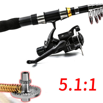 🚨⌛Nur heute: 50% Rabatt!🎣🎒Komplettes Reise-Angel-Set + Tragetasche – ideal für Angler unterwegs