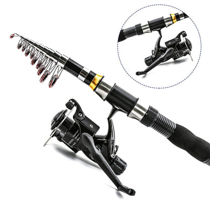 🚨⌛Nur heute: 50% Rabatt!🎣🎒Komplettes Reise-Angel-Set + Tragetasche – ideal für Angler unterwegs