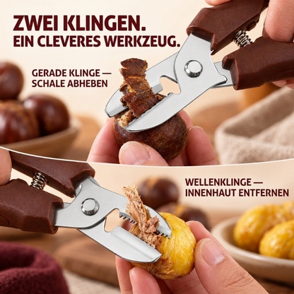 🌰 50% RABATT! 🔧 2-in-1 Kastanienschere – Ritzen & schälen in Sekunden ✨