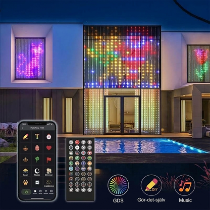 💡 50% RABATT JETZT! Wasserdichte LED-Vorhang-Lichterkette – App-Steuerung, Musik-Synchro & individuelle Lichtkunst – Perfekt für Partys, Garten & jeden Raum ✨