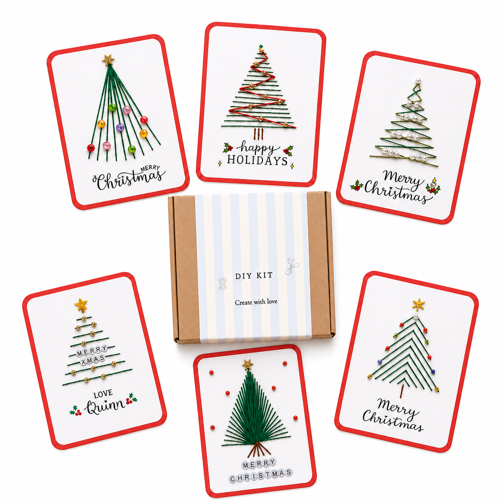 🎄 Fröhliches und strahlendes Weihnachts-Bastelset (6-teilig)