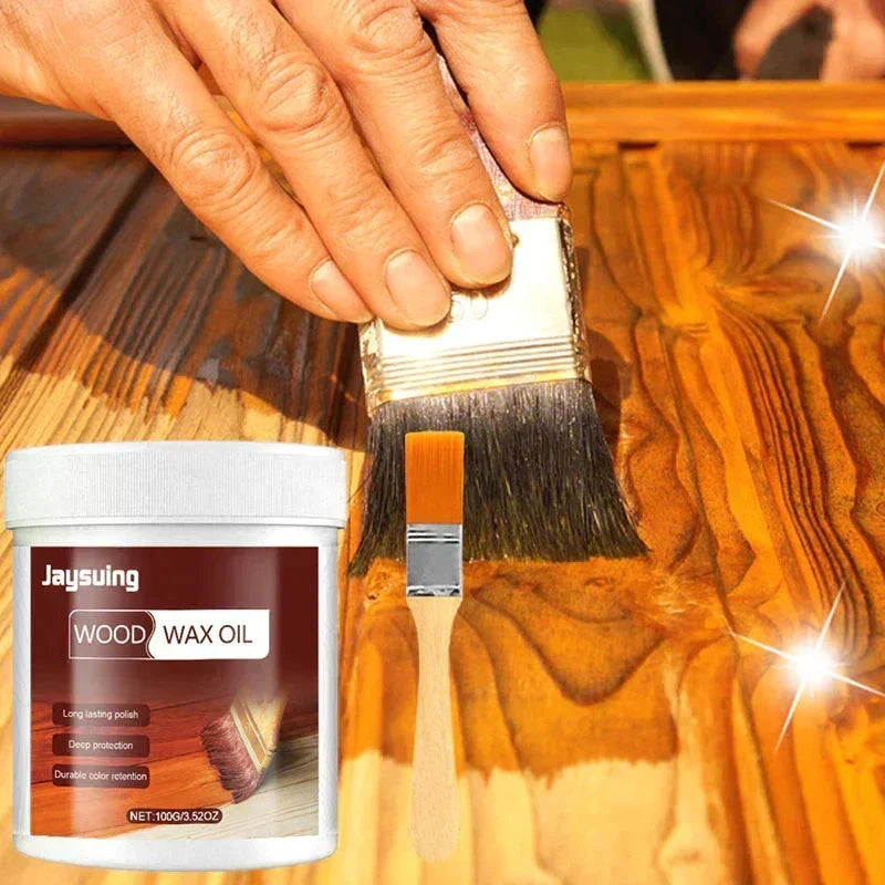 Limpiador y abrillantador de madera Scomeri de 99 g (3.5 oz) - Incluye cepillo de alta calidad