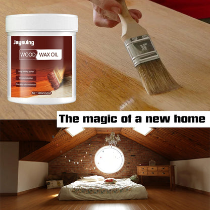 Limpiador y abrillantador de madera Scomeri de 99 g (3.5 oz) - Incluye cepillo de alta calidad