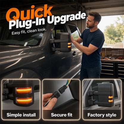 🚗Luces LED para espejos retrovisores laterales de camiones