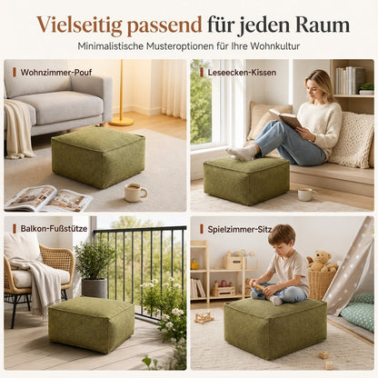 ⏳ Zeitlich begrenzter Rabatt von 50 % ⏰ Aufbewahrungs-Hockerbezug: Füllbar mit Kleidung, breiter Reißverschluss, waschbar, 45 x 45 x 23 cm 🧺🛋️