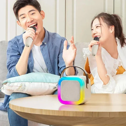 🎉 Jetzt 50% sparen! Kleine Karaoke-Anlage für Kinder mit drahtlosen Mikrofonen – Musik, Spaß & Gesang für zu Hause 🎤✨