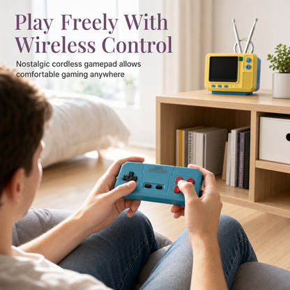 🔥50 % Rabatt🔥Klassische Retro Mini TV-Spielekonsole GV300S – Nostalgische kabellose Handheld-Konsole mit TF-Kartenversion