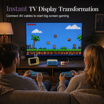 🔥50 % Rabatt🔥Klassische Retro Mini TV-Spielekonsole GV300S – Nostalgische kabellose Handheld-Konsole mit TF-Kartenversion