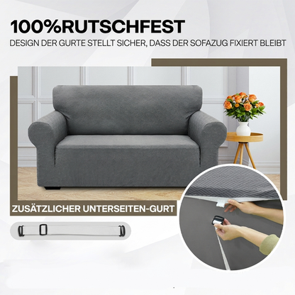 🛋️🛡️ Ultra-dehnbare Jacquard-Sofaschonbezüge – rutschfeste Gurte, dicker und eleganter Stoff, schützen und verleihen Sie Ihrem Sofa einen neuen Look, ohne dass es sich bewegt 🏠✨