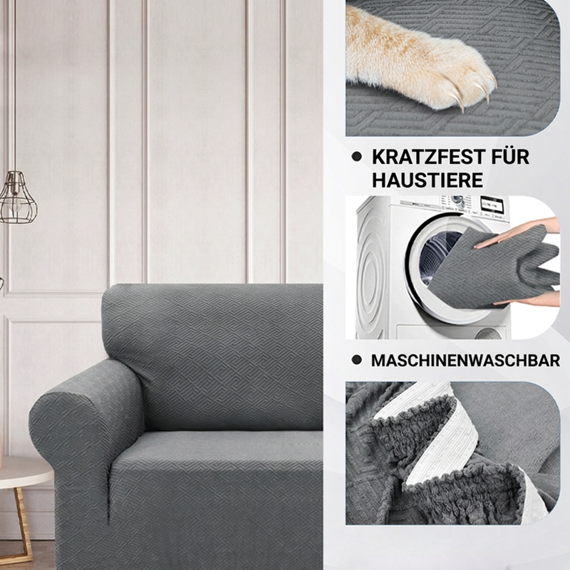 🛋️🛡️ Ultra-dehnbare Jacquard-Sofaschonbezüge – rutschfeste Gurte, dicker und eleganter Stoff, schützen und verleihen Sie Ihrem Sofa einen neuen Look, ohne dass es sich bewegt 🏠✨