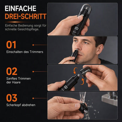 ⏳50% RABATT! 👃 Aufladbarer Nasenhaartrimmer mit waschbarem Scherkopf – für Damen & Herren