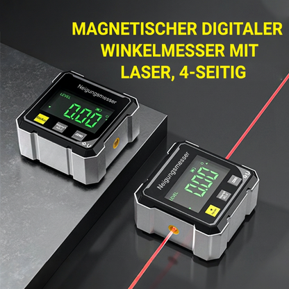 📢📢50% OFF !! ⏰ 4-seitige magnetische digitale Winkelmessgerät mit Laser