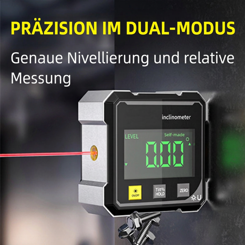 📢📢50% OFF !! ⏰ 4-seitige magnetische digitale Winkelmessgerät mit Laser