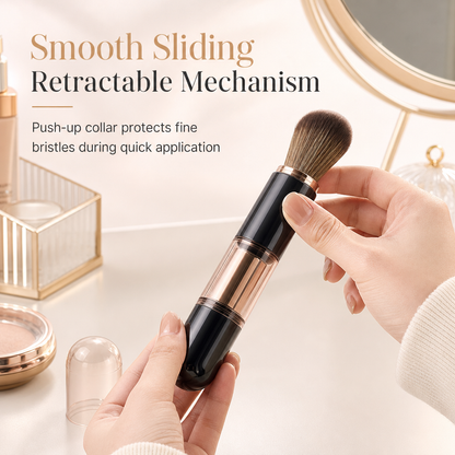 ⏳Zeitlich begrenztes Angebot⏳ 6-in-1-Reise-Make-up-Pinselset – einziehbare Kosmetik-Kapsel mit Puder-, Rouge- und Silikon-Lippenpinsel