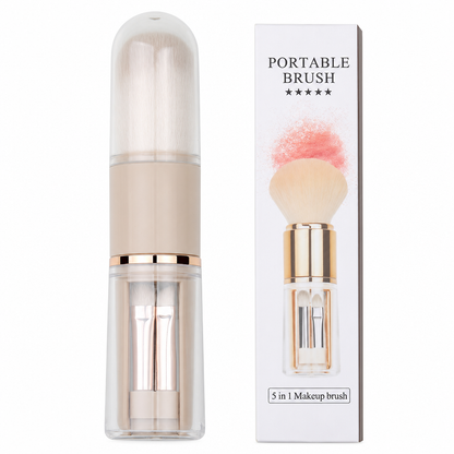 ⏳Zeitlich begrenztes Angebot⏳ 6-in-1-Reise-Make-up-Pinselset – einziehbare Kosmetik-Kapsel mit Puder-, Rouge- und Silikon-Lippenpinsel