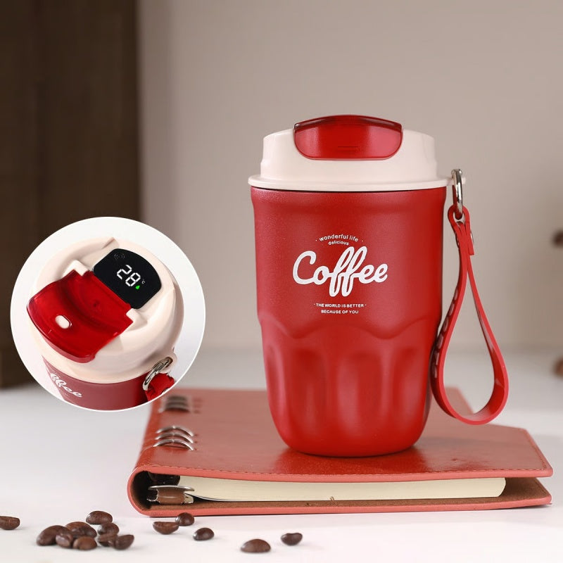 Tragbarer smarter Thermo-Kaffeebecher mit Temperaturanzeige