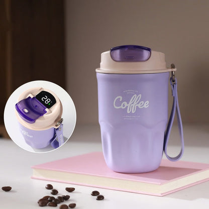 Tragbarer smarter Thermo-Kaffeebecher mit Temperaturanzeige