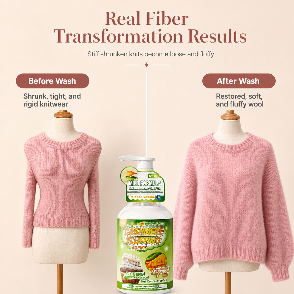 🔥50 % RABATT!!📢🧶 Weichspüler für Wolle & Kaschmir – Verleihen Sie Ihren Lieblingsstrickstücken ihre wolkenweiche Haptik zurück ✨