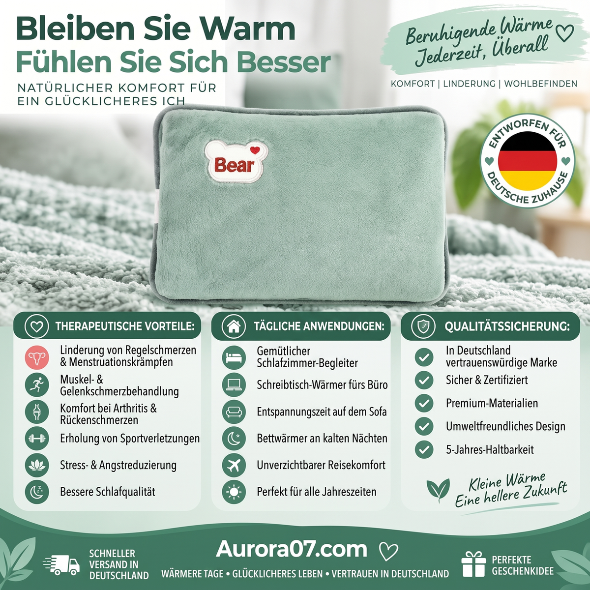 Aufladbare Wärmflaschen, Wärmepads, explosionsgeschützte Wärmepads