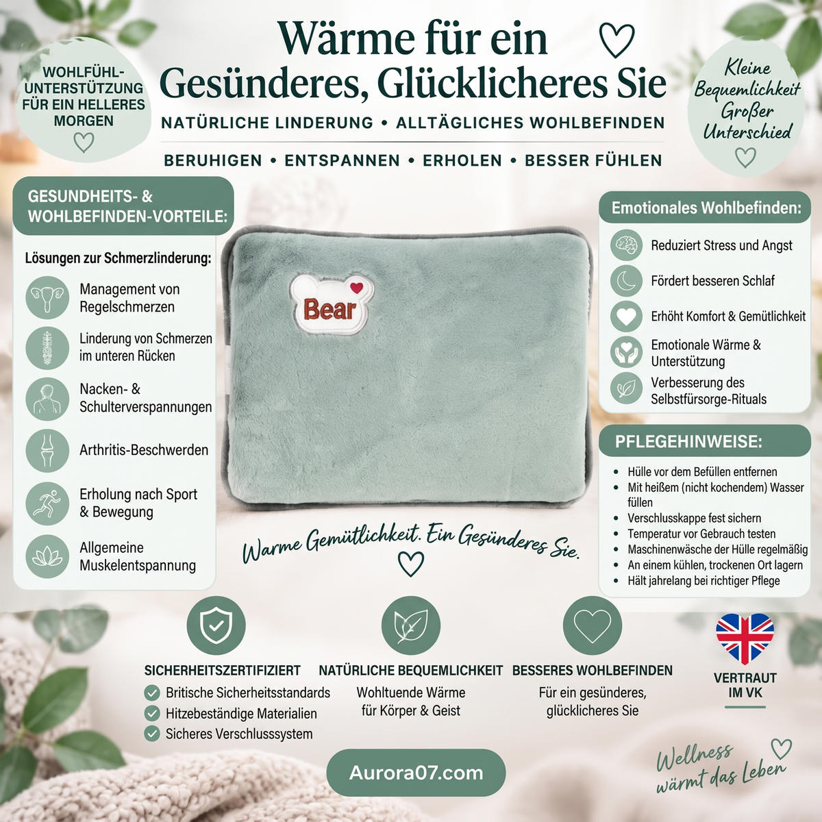 Aufladbare Wärmflaschen, Wärmepads, explosionsgeschützte Wärmepads