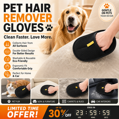 🐾 1 kaufen, 1 gratis! Tierhaarentferner-Handschuhe – beidseitige Silikonborsten, rutschfester Halt, waschbar und wiederverwendbar für Sofa, Kleidung und Teppiche 🧤